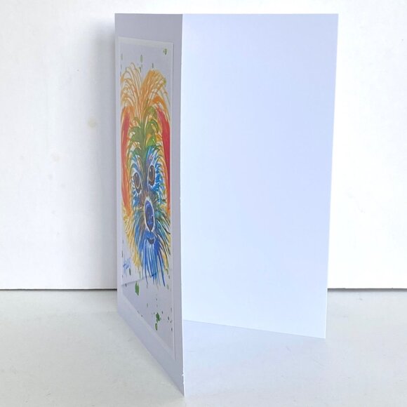 Max Dog Painting Art Print 5x7in Blank Greeting Card and Envelope All Occasion - Picture 2 of 4